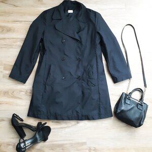 Sisley Italian Classic Trench Rain Jacket Lightweight Water Repellent Free Bag